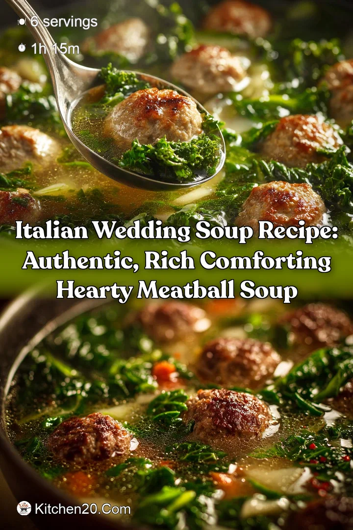 Italian Wedding Soup Recipe: Authentic Rich Comforting Hearty Meatball Soup