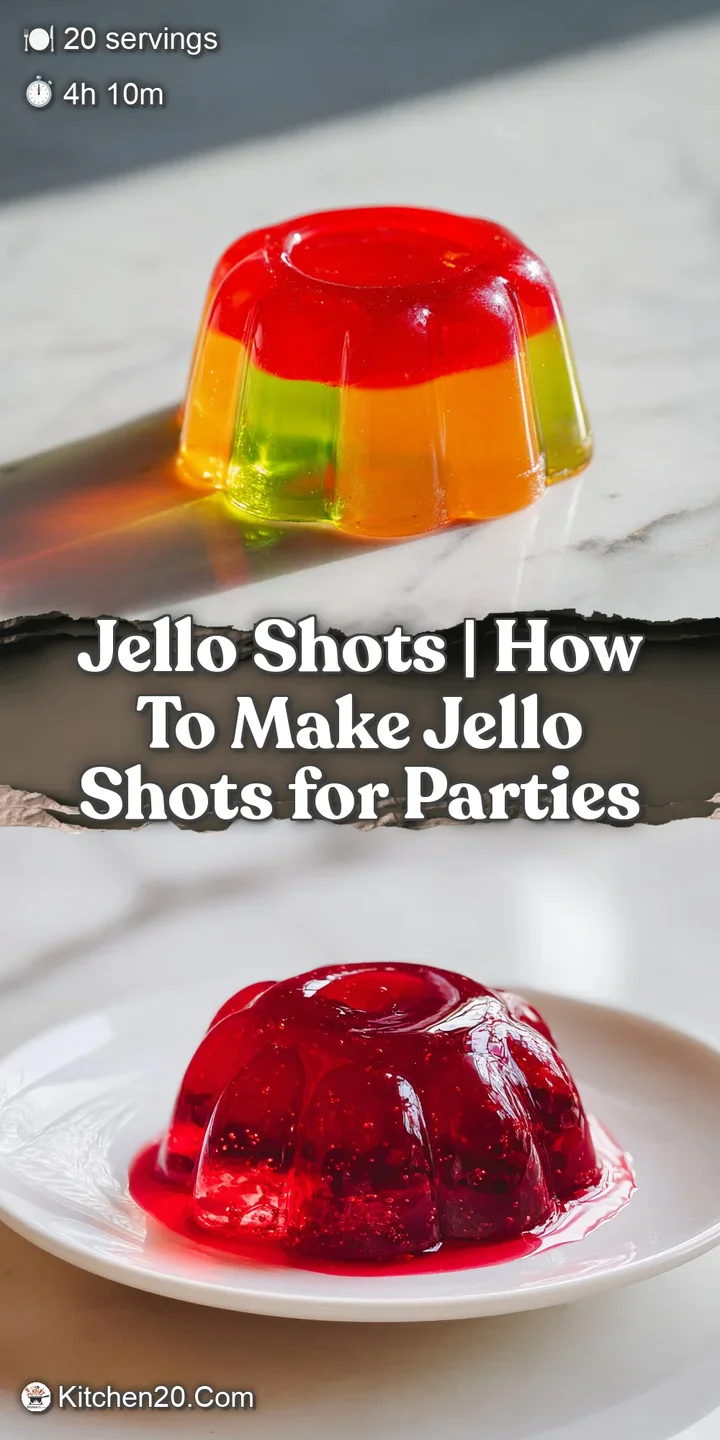 Close-up of a wobbly, brightly colored jello shot with a hint of condensation.