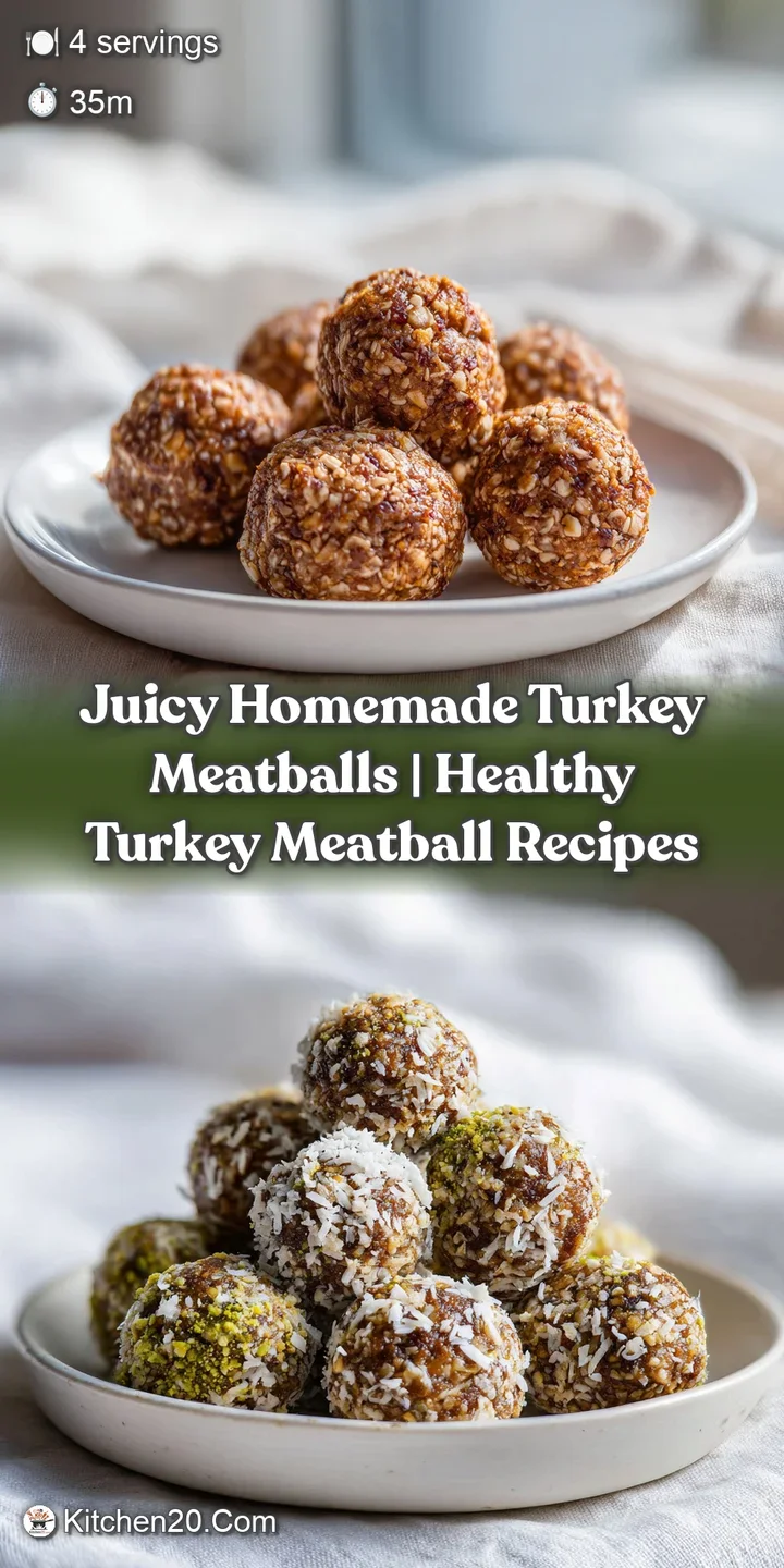 Close-up of plump, perfectly baked turkey meatballs with a slightly browned crust and rich sauce.