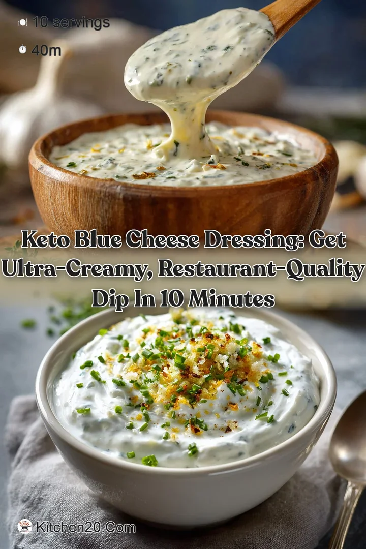 Keto Blue Cheese Dressing: Get Ultra-Creamy Restaurant-Quality Dip in 10 Minutes