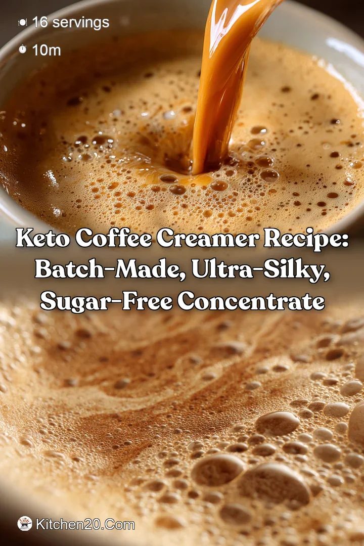 Keto Coffee Creamer Recipe: Batch-Made Ultra-Silky Sugar-Free Concentrate