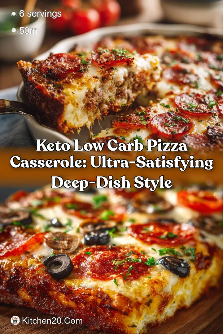 Keto Low Carb Pizza Casserole: Ultra-Satisfying Deep-Dish Style