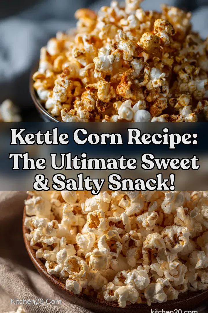 Kettle Corn Recipe: The Ultimate Sweet & Salty Snack! : PIN FOR LATER Kettle Corn Recipe: The Ultimate Sweet & Salty Snack!