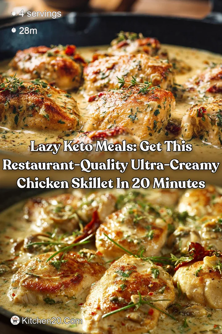 Lazy Keto Meals: Get This Restaurant-Quality Ultra-Creamy Chicken Skillet in 20 Minutes