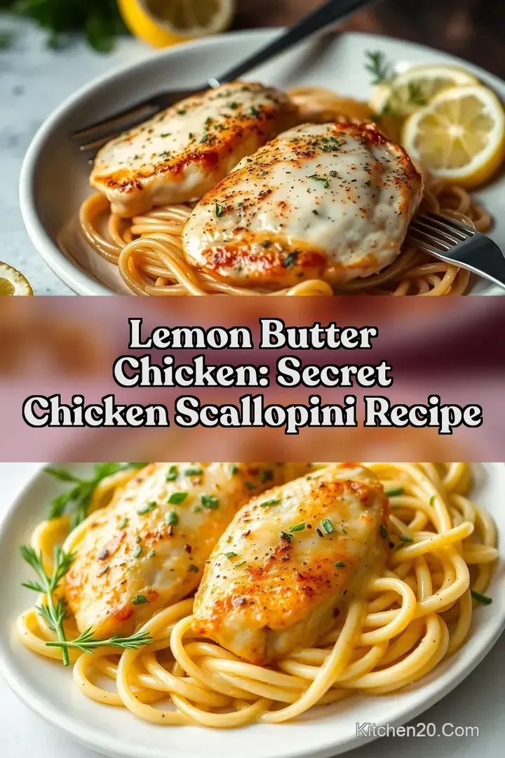 Lemon Butter Chicken: Secret Chicken Scallopini Recipe : PIN FOR LATER Lemon Butter Chicken: Secret Chicken Scallopini Recipe