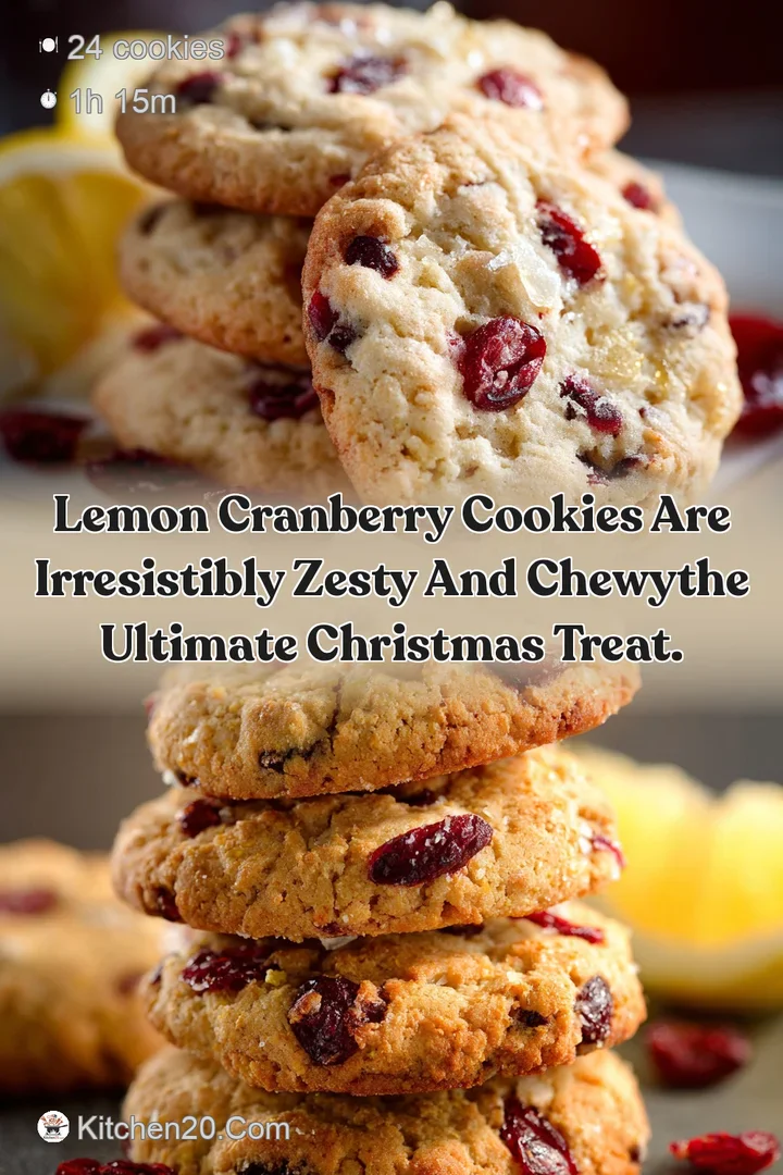 Lemon Cranberry Cookies are irresistibly zesty and chewythe ultimate Christmas treat.