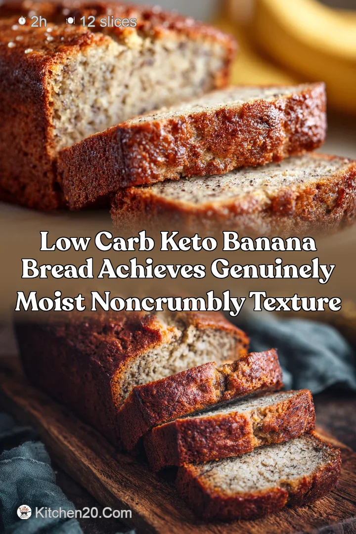 Low Carb Keto Banana Bread Achieves Genuinely Moist NonCrumbly Texture