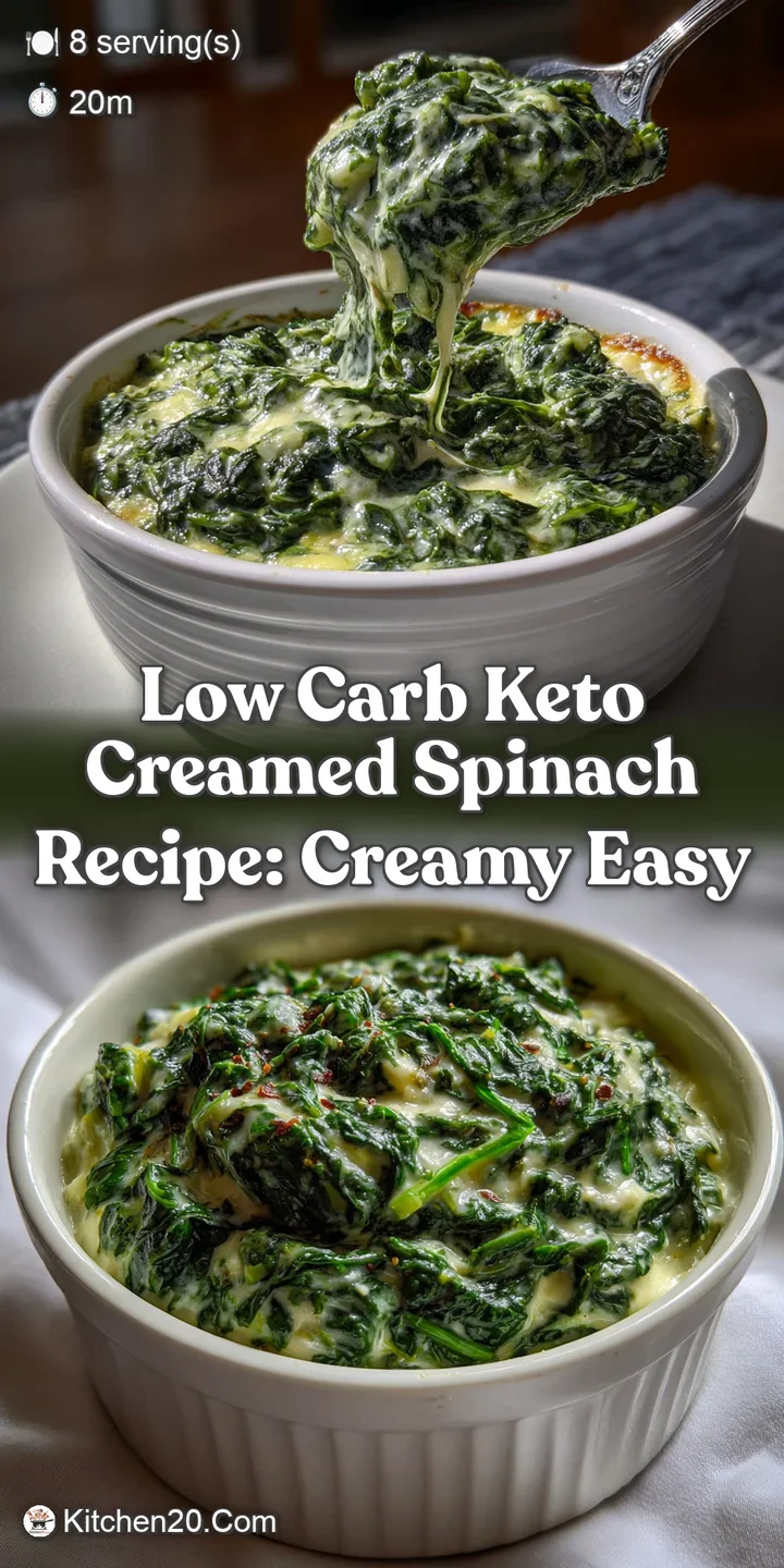 Low Carb Keto Creamed Spinach Recipe: Creamy Easy