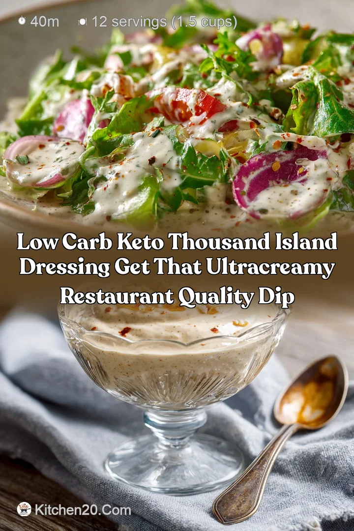 Low Carb Keto Thousand Island Dressing Get That UltraCreamy Restaurant Quality Dip