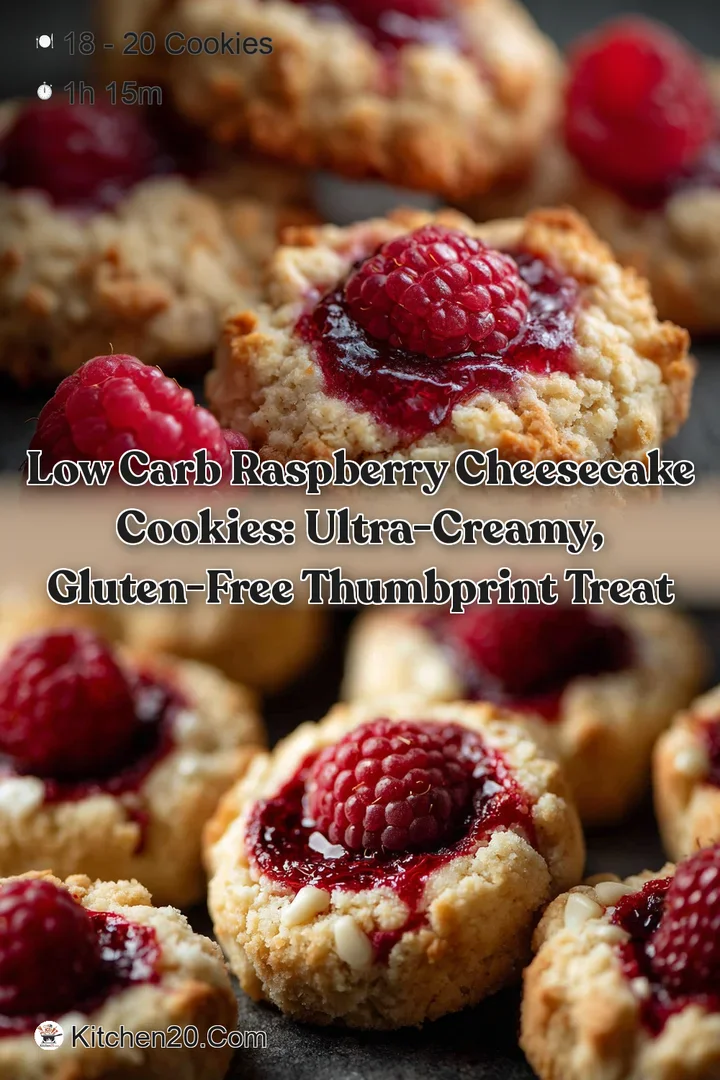 Low Carb Raspberry Cheesecake Cookies: Ultra-Creamy Gluten-Free Thumbprint Treat