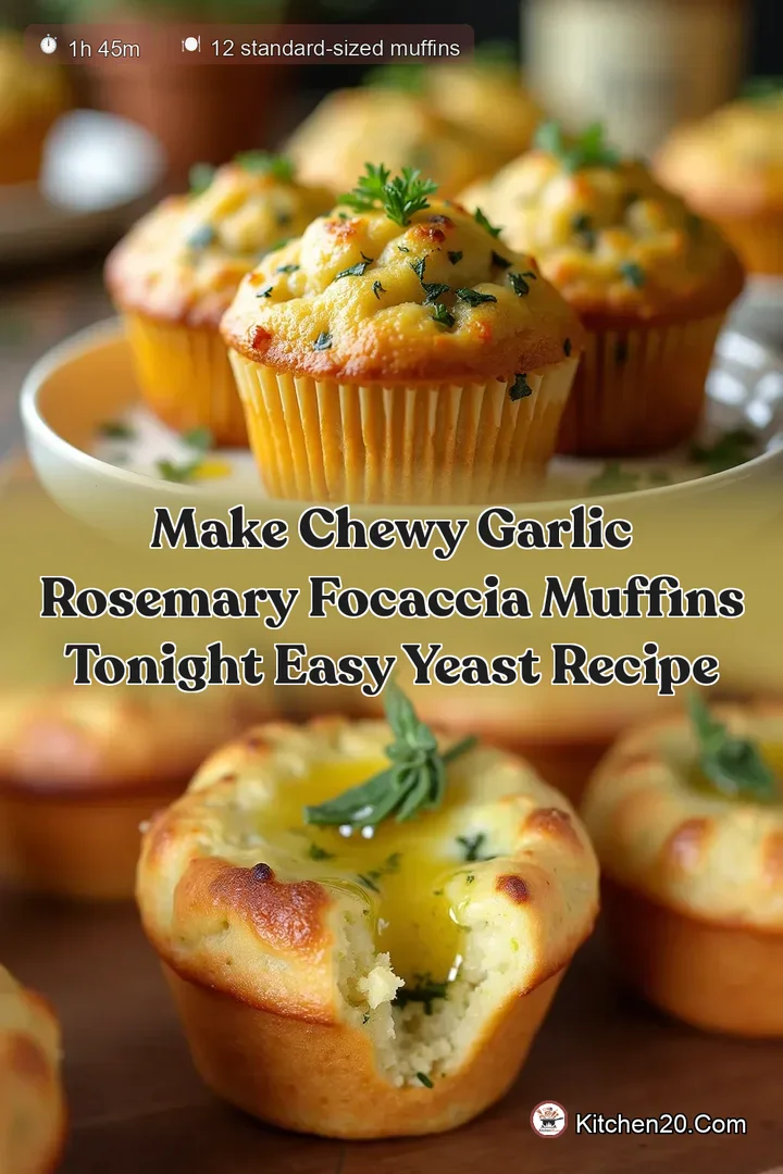 Make Chewy Garlic Rosemary Focaccia Muffins Tonight Easy Yeast Recipe