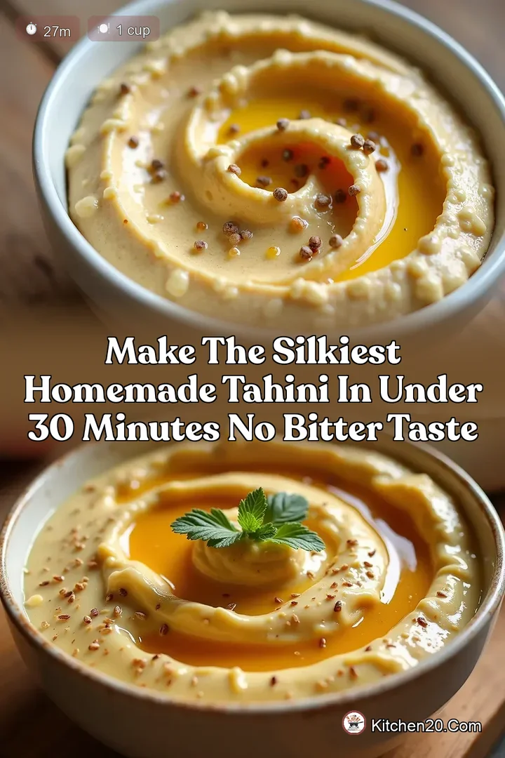 Make The Silkiest Homemade Tahini in Under 30 Minutes No Bitter Taste