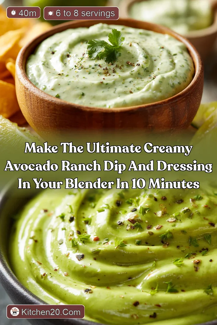 Make the Ultimate Creamy Avocado Ranch Dip and Dressing in Your Blender in 10 Minutes