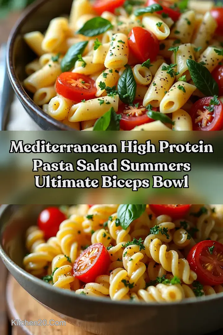 Mediterranean High Protein Pasta Salad Summers Ultimate Biceps Bowl