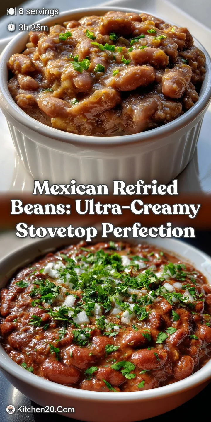 Mexican Refried Beans: Ultra-Creamy Stovetop Perfection