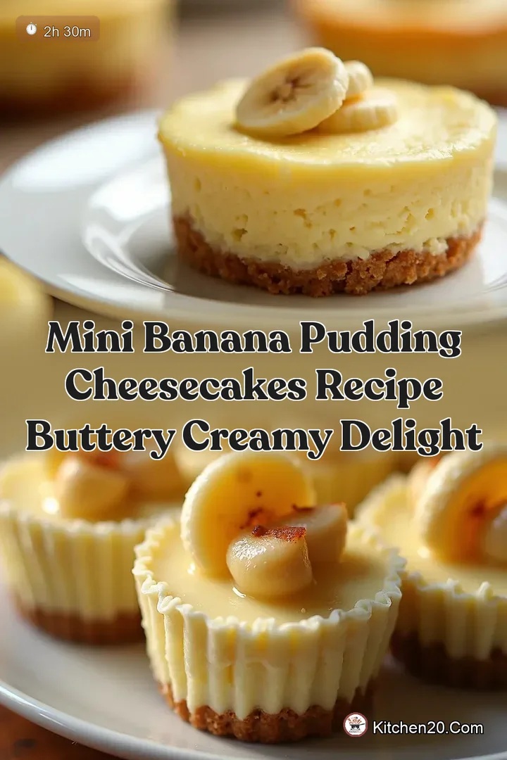 Mini Banana Pudding Cheesecakes Recipe Buttery Creamy Delight