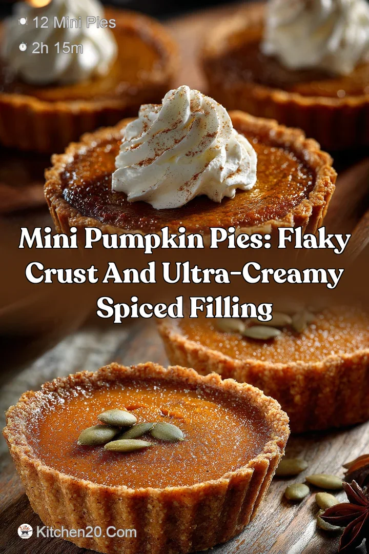 Mini Pumpkin Pies: Flaky Crust and Ultra-Creamy Spiced Filling