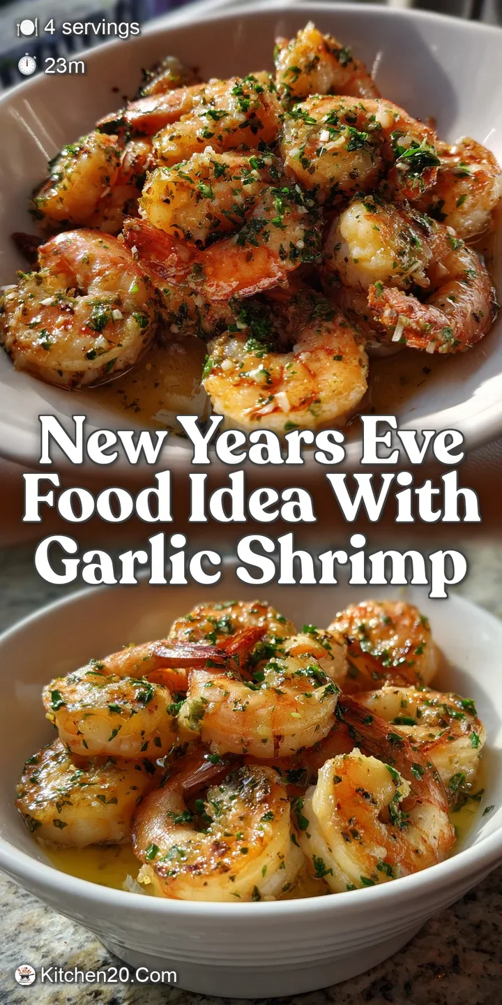 Close-up of succulent shrimp, glistening with garlic oil, showcasing the texture and detail of the perfectly cooked seafoo...