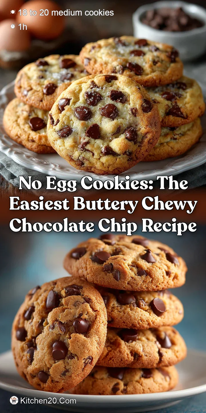 No Egg Cookies: The Easiest Buttery Chewy Chocolate Chip Recipe