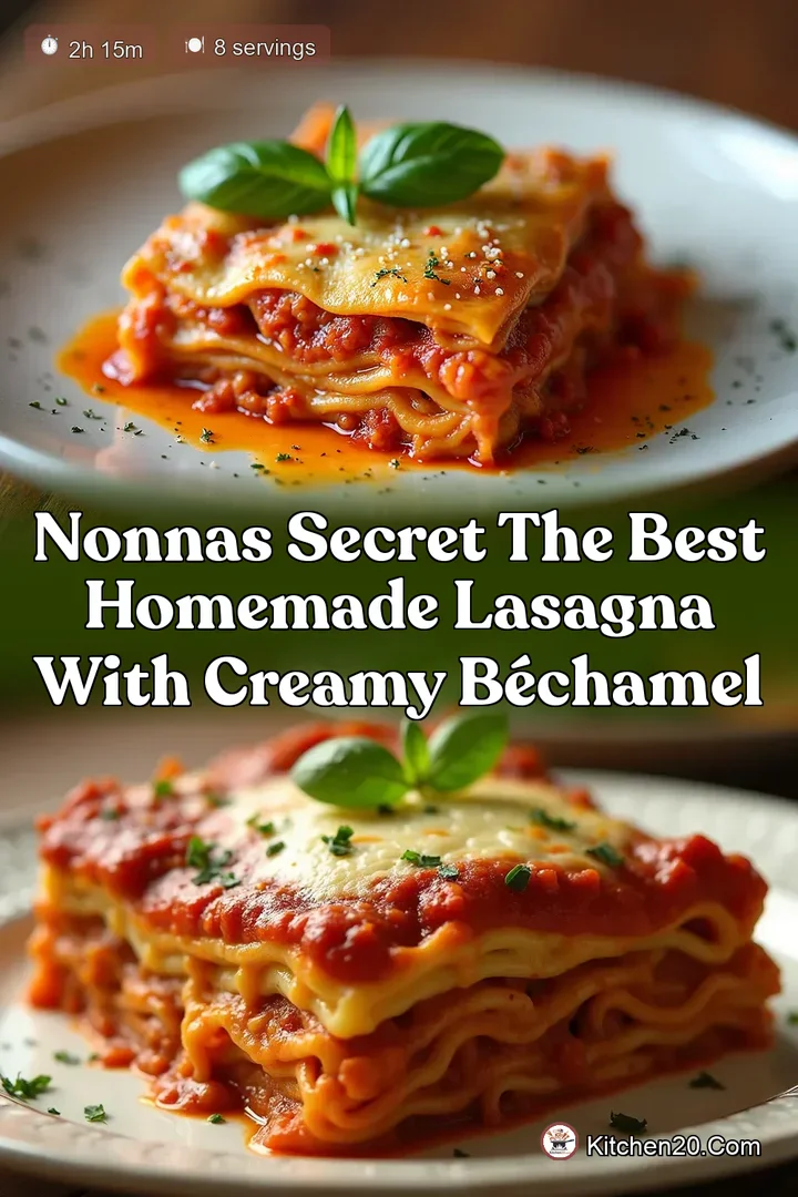 Nonnas Secret The Best Homemade Lasagna with Creamy B&eacute;chamel
