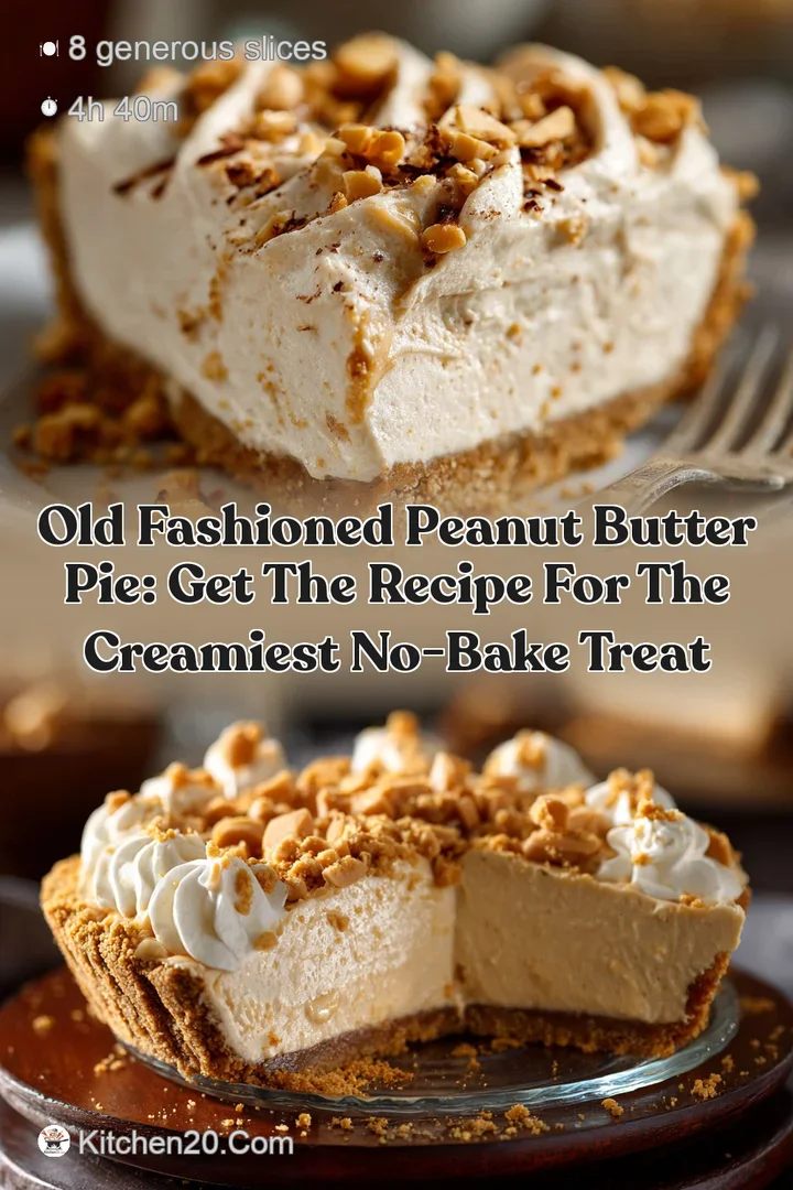 Old Fashioned Peanut Butter Pie: Get the Recipe for the Creamiest No-Bake Treat