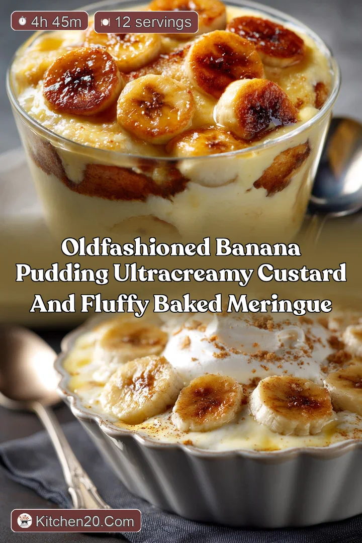 OldFashioned Banana Pudding UltraCreamy Custard and Fluffy Baked Meringue