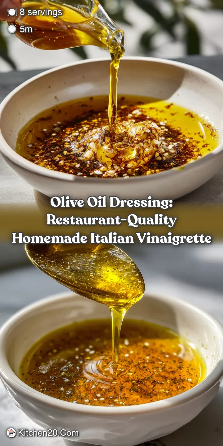 Olive Oil Dressing: Restaurant-Quality Homemade Italian Vinaigrette