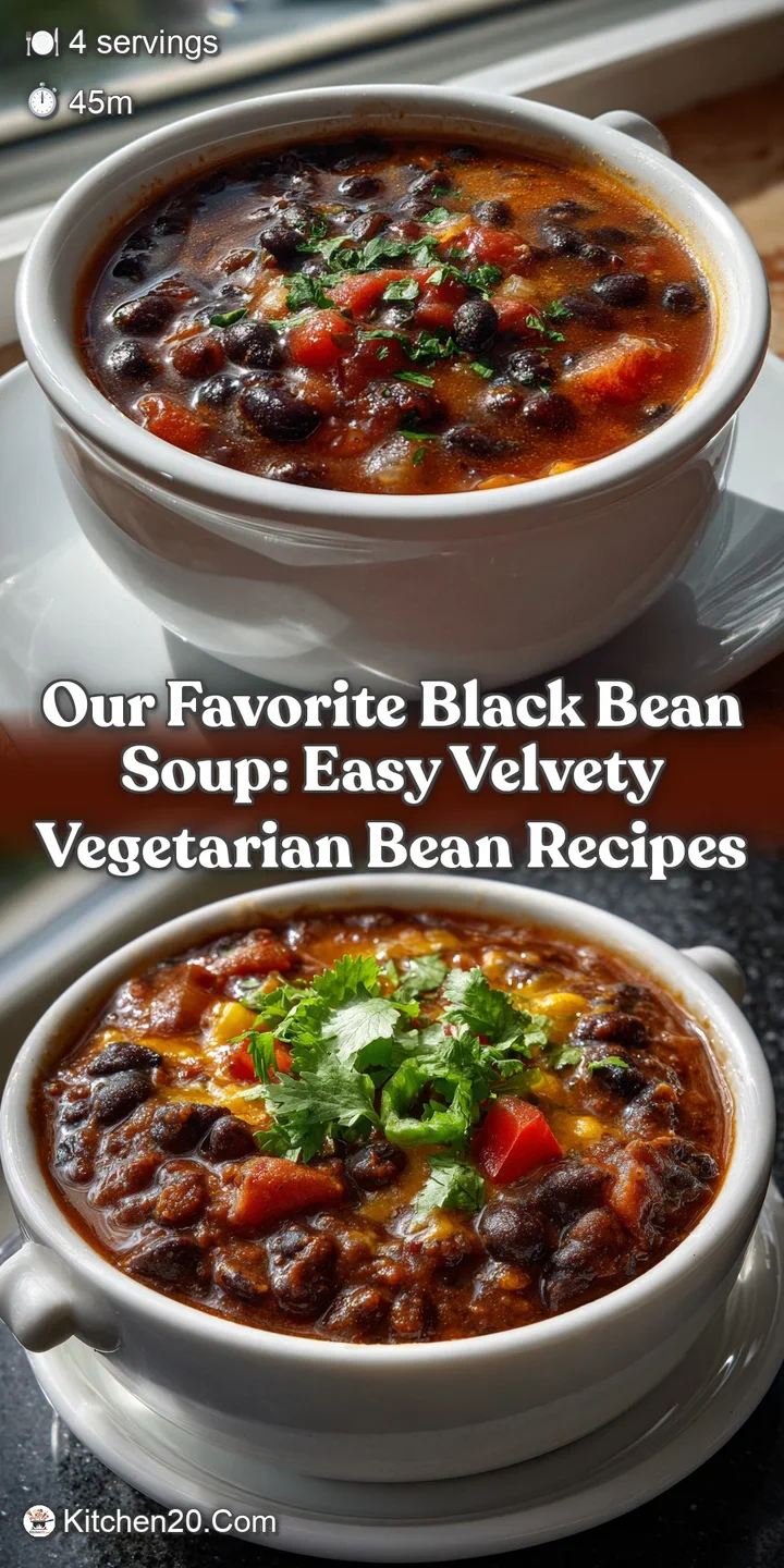 Our Favorite Black Bean Soup: Easy Velvety Vegetarian Bean Recipes