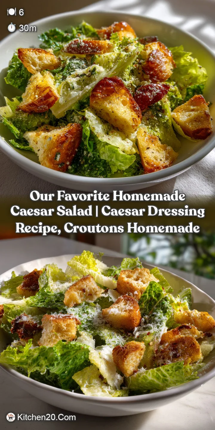 Our Favorite Homemade Caesar Salad | Caesar Dressing Recipe Croutons Homemade