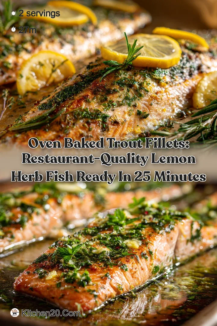 Oven Baked Trout Fillets: Restaurant-Quality Lemon Herb Fish Ready in 25 Minutes
