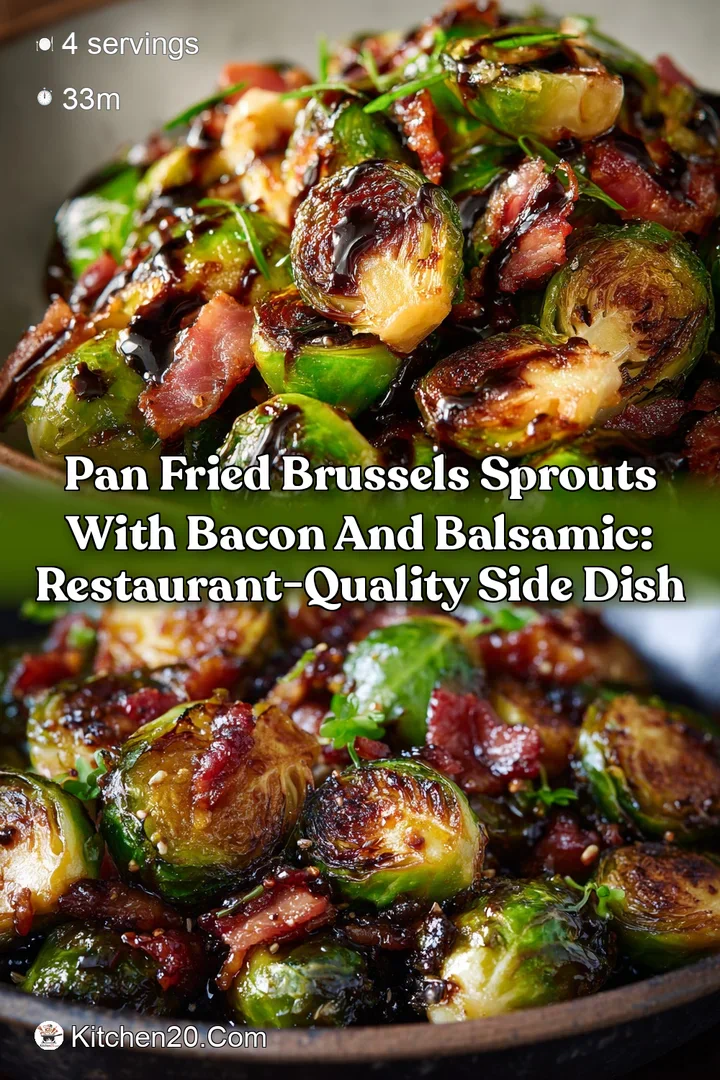 Pan fried brussels sprouts with bacon and balsamic: Restaurant-Quality Side Dish