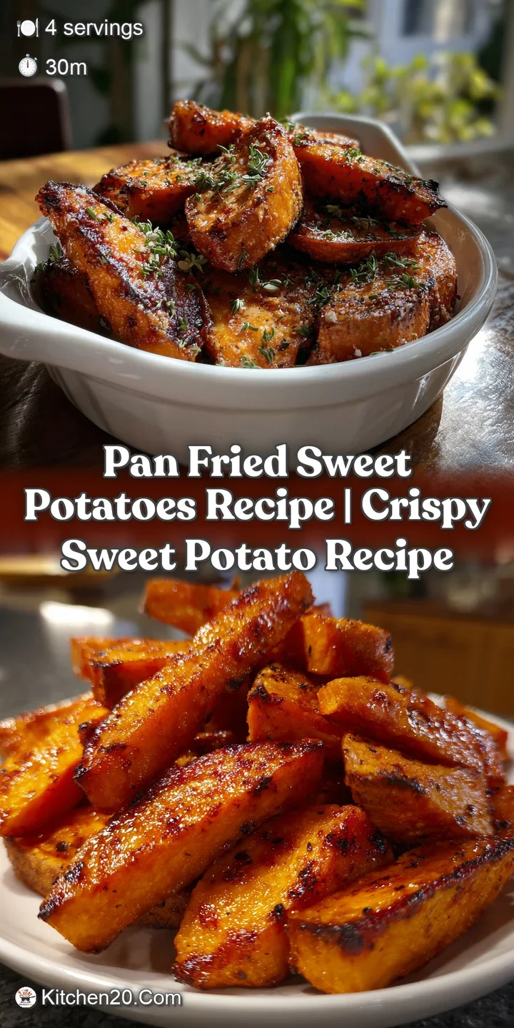 Pan Fried Sweet Potatoes Recipe | Crispy Sweet Potato Recipe