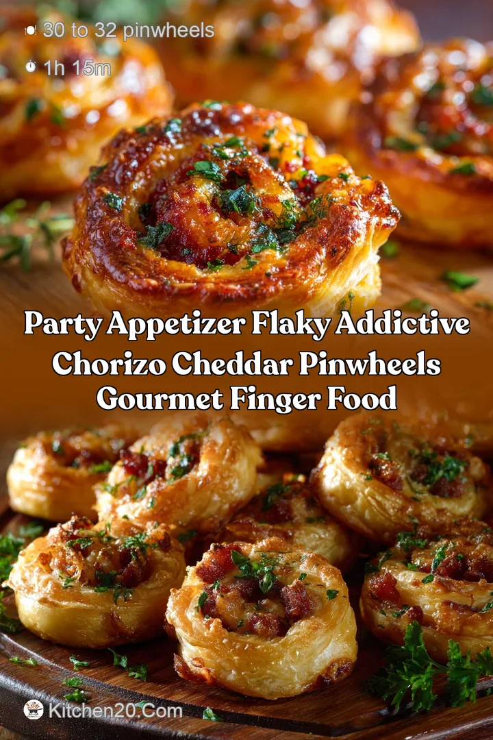 Party Appetizer Flaky Addictive Chorizo Cheddar Pinwheels Gourmet Finger Food