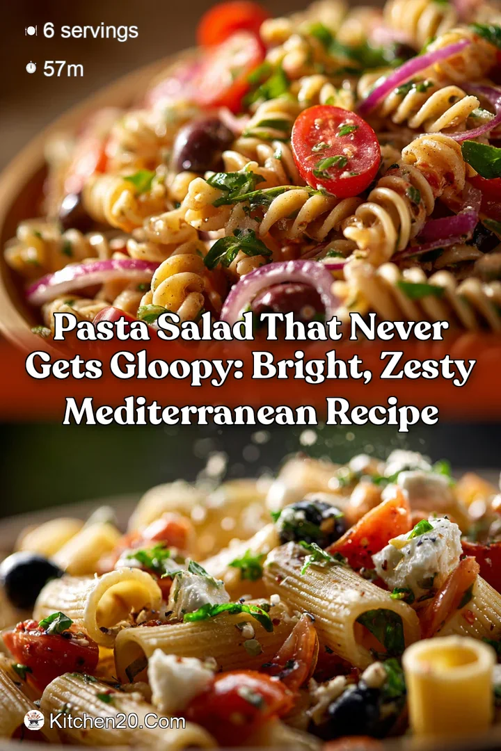 Pasta Salad That Never Gets Gloopy: Bright Zesty Mediterranean Recipe