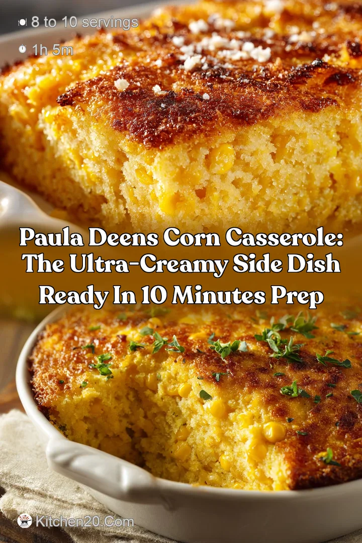 Paula Deens Corn Casserole: The Ultra-Creamy Side Dish Ready in 10 Minutes Prep