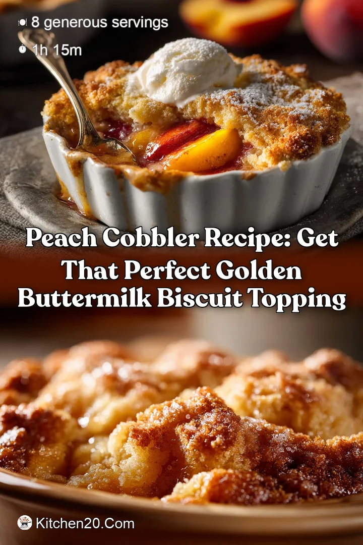 Peach Cobbler Recipe: Get That Perfect Golden Buttermilk Biscuit Topping