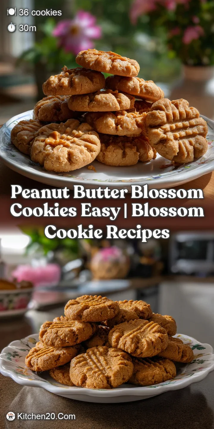 Close-up of a peanut butter cookie revealing a soft, tender crumb. The chocolate kiss centerpiece glistens invitingly, hin...