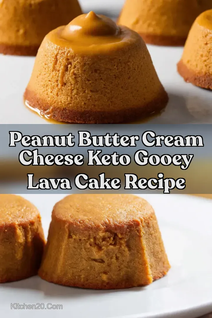 Peanut Butter Cream Cheese Keto Gooey Lava Cake Recipe