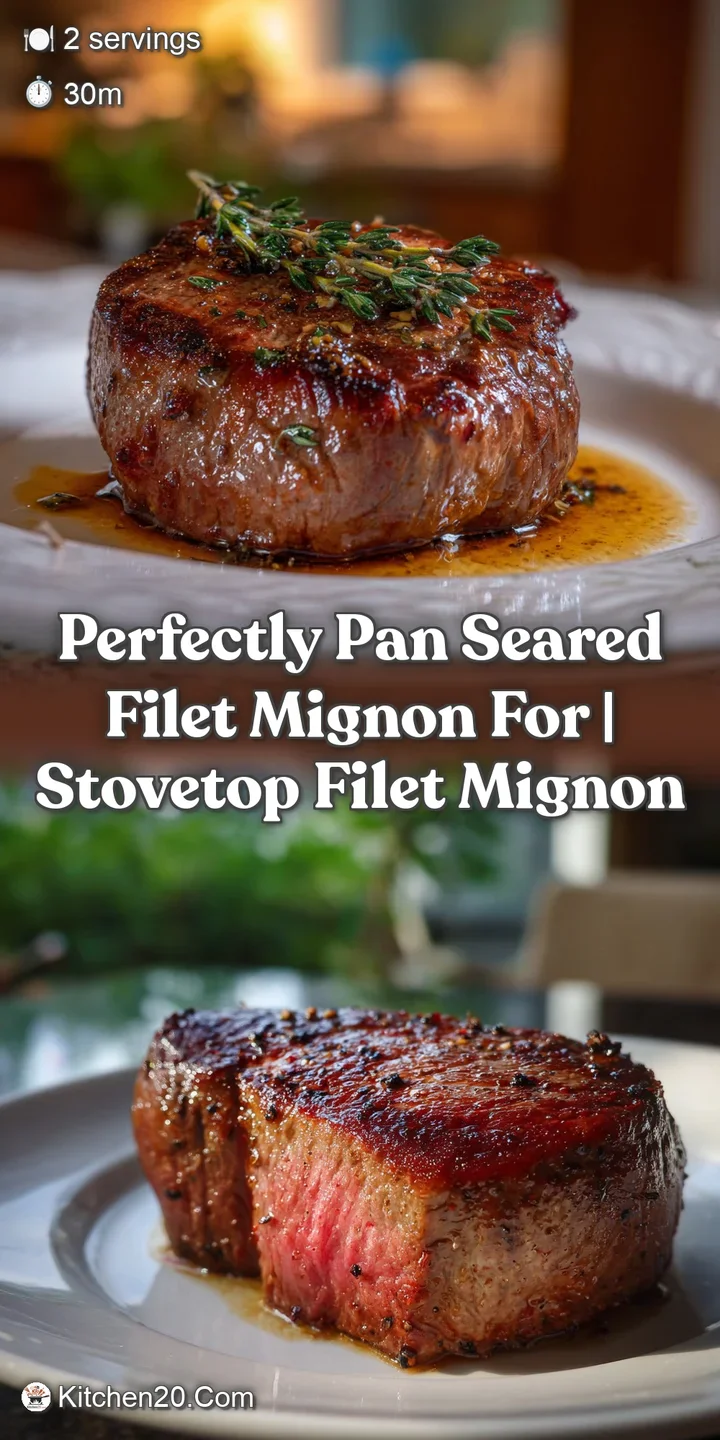 Perfectly Pan Seared Filet Mignon For | Stovetop Filet Mignon