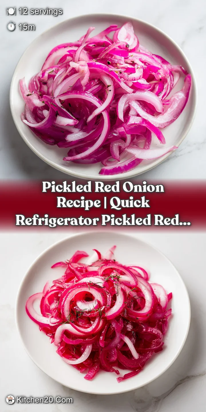 Close-up macro shot of translucent, jewel-toned pickled red onion rings, highlighting their sharp, refreshing appearance.