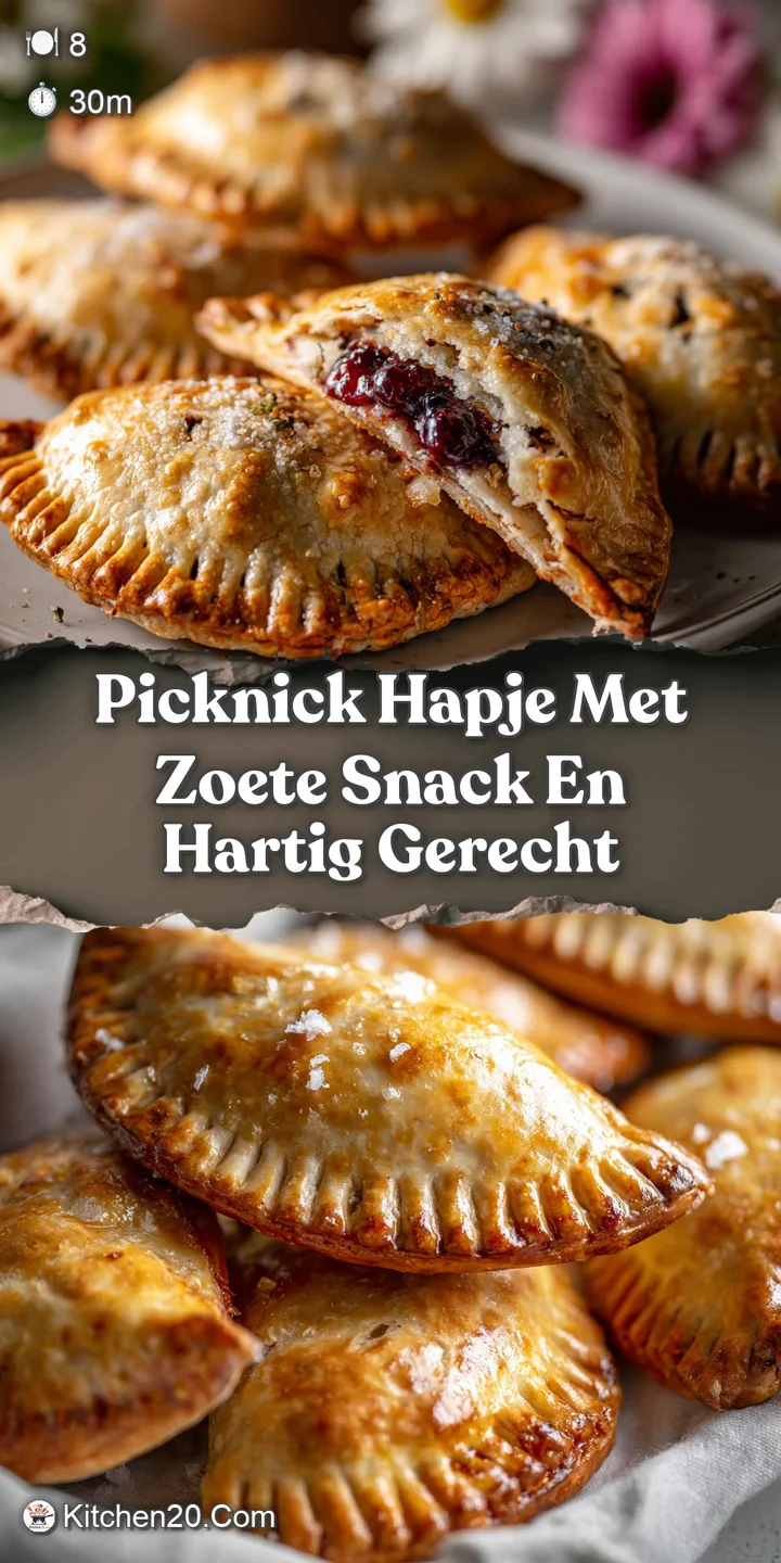 Close-up showcases the inviting detail: flaky pastry and juicy skewer hint at a delicious picnic snack experience.