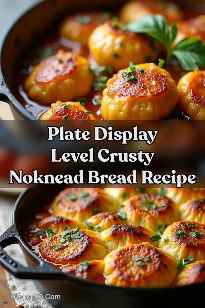 Plate Display Level Crusty NoKnead Bread Recipe