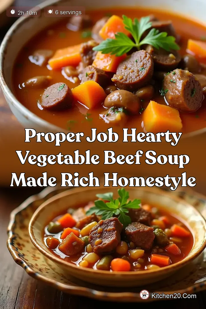 Proper Job Hearty Vegetable Beef Soup Made Rich Homestyle