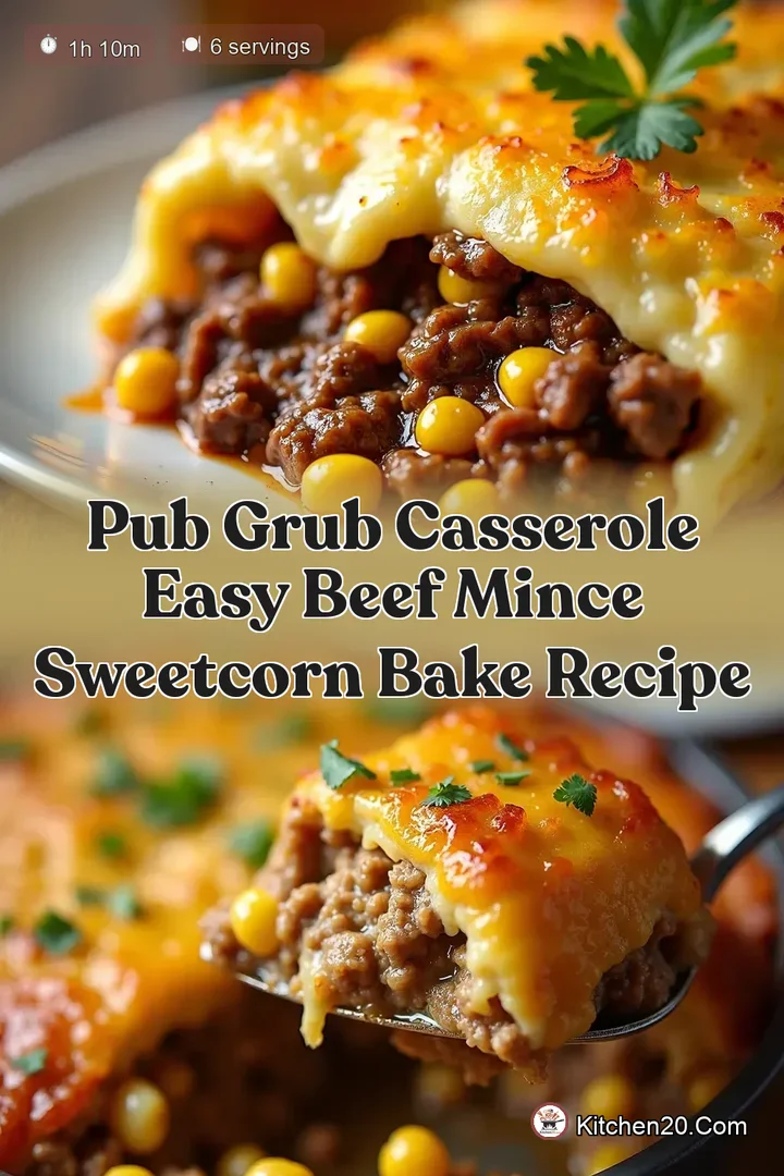 Pub Grub Casserole Easy Beef Mince Sweetcorn Bake Recipe