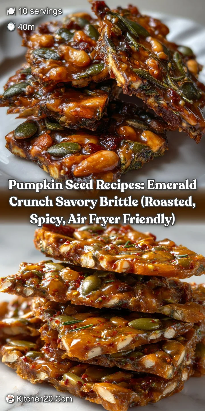 Pumpkin Seed Recipes: Emerald Crunch Savory Brittle (Roasted Spicy Air Fryer Friendly)