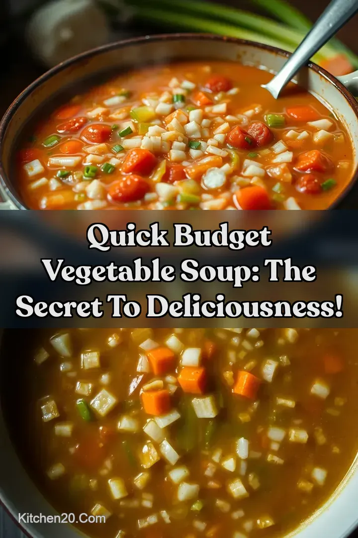 Quick Budget Vegetable Soup: The Secret to Deliciousness!