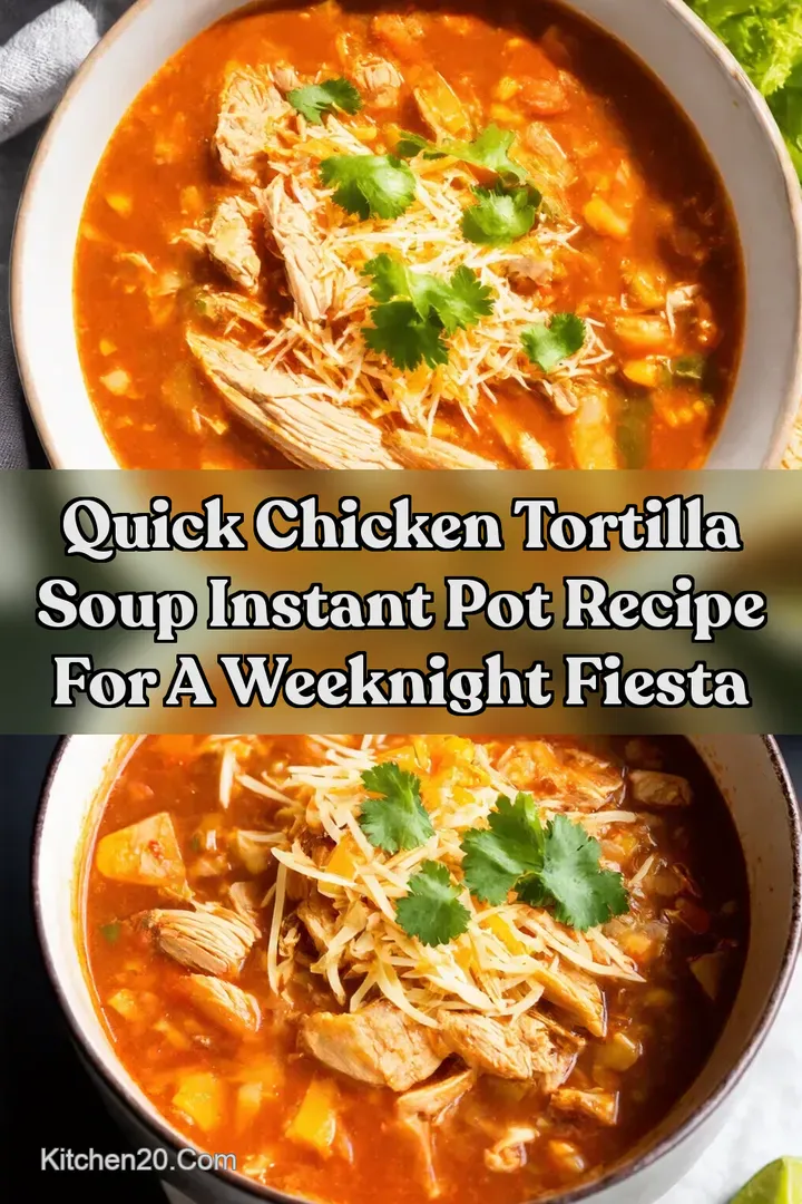 Quick Chicken Tortilla Soup Instant Pot Recipe For a Weeknight Fiesta