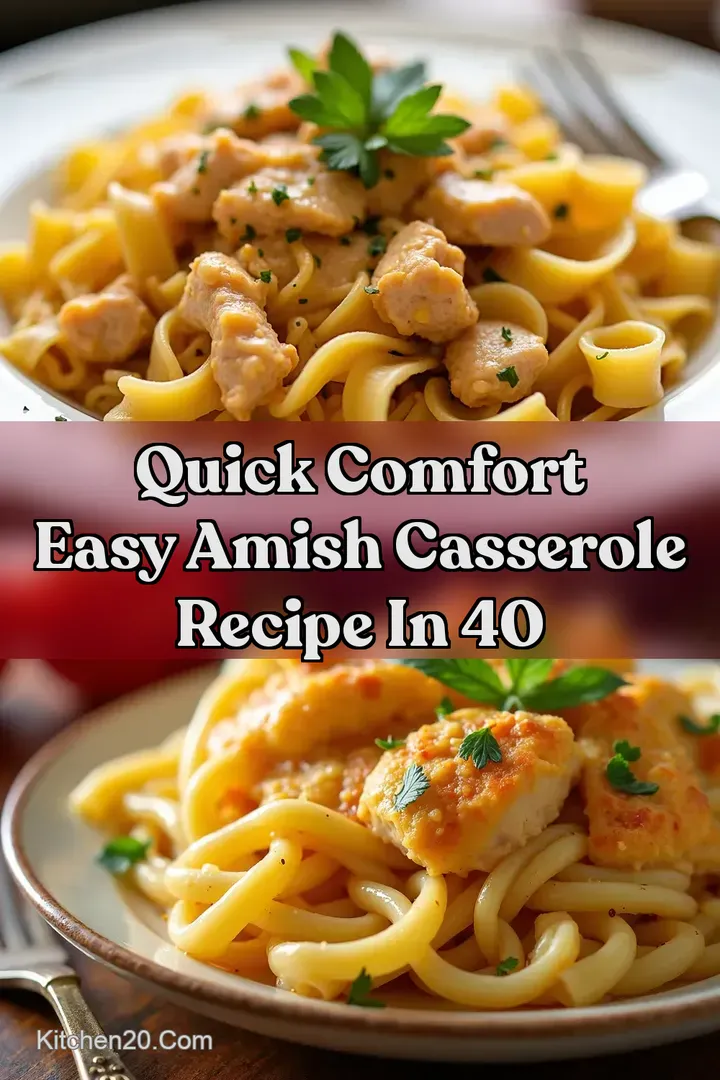 Quick Comfort Easy Amish Casserole Recipe in 40