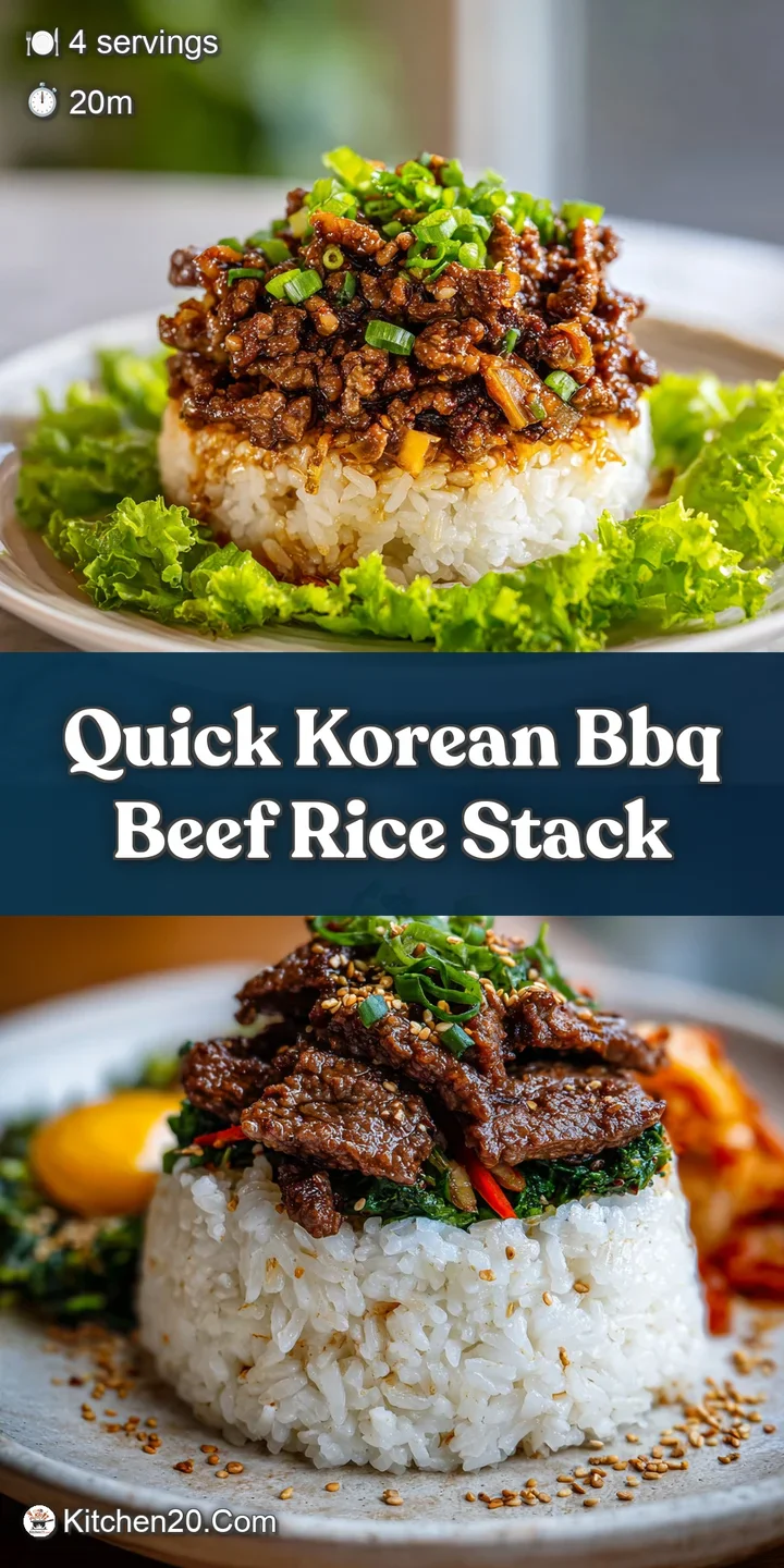 Close-up of Korean BBQ beef, showcasing its caramelized texture and rich color, nestled on fluffy rice with colorful, fres...