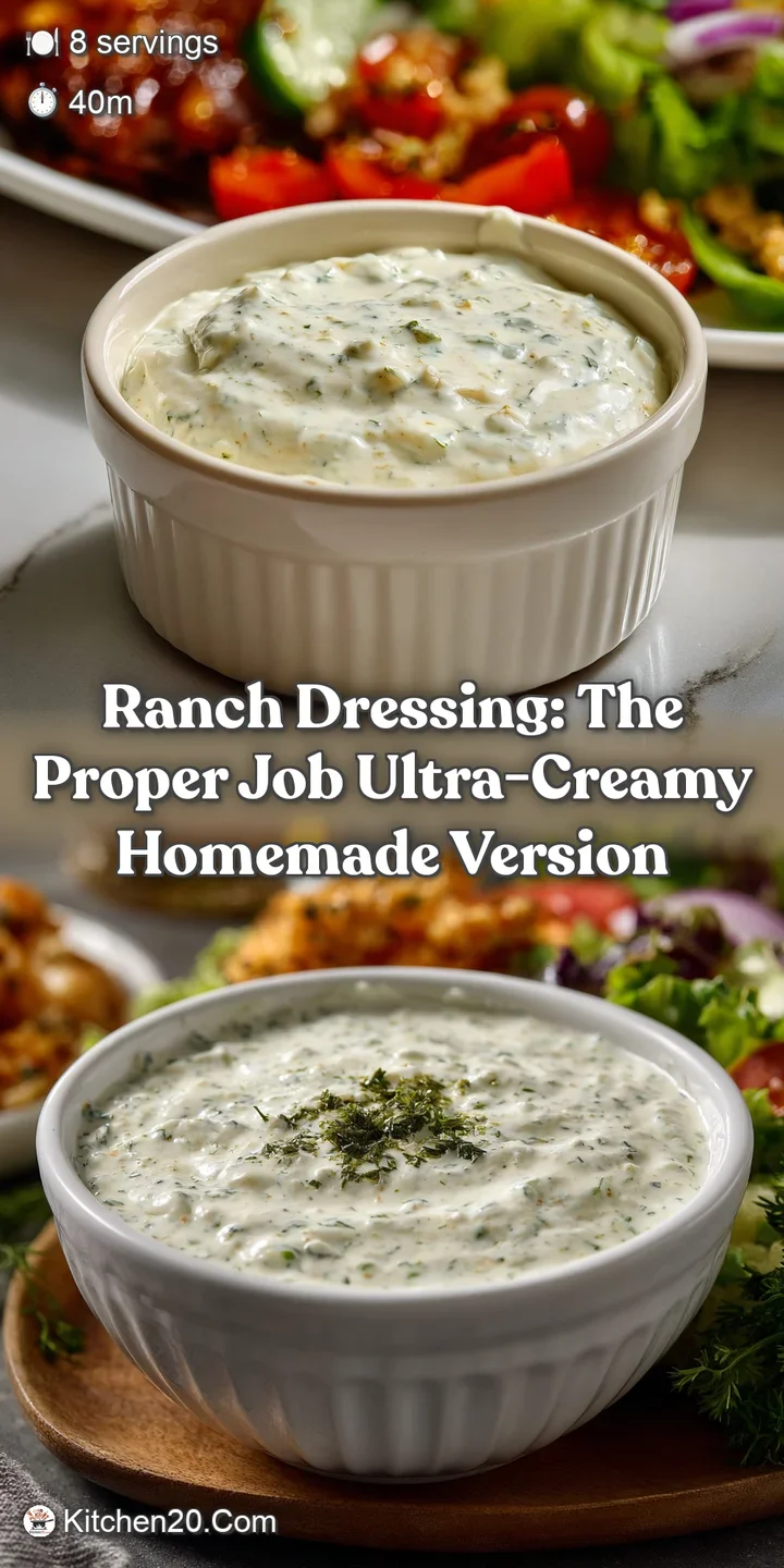 Ranch Dressing: The Proper Job Ultra-Creamy Homemade Version